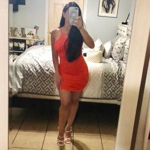 Coral mini dress!